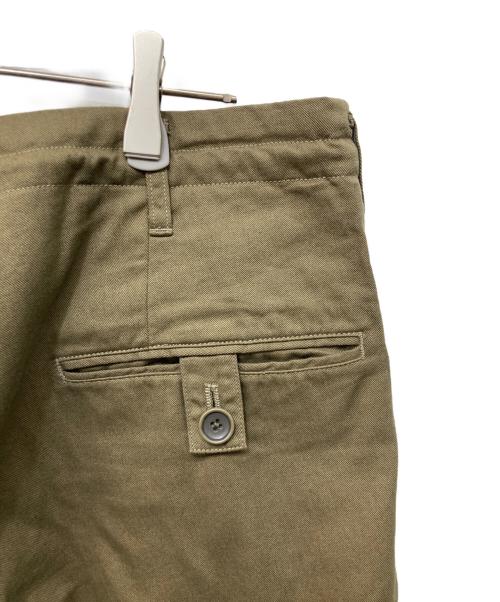 Yohji Yamamoto pour homme（ヨウジヤマモト プールオム）Yohji Yamamoto pour homme (ヨウジヤマモト プールオム) DYEING COTTON TWILL TUCK BALL EDGE PANT オリーブ サイズ:Mの古着・服飾アイテム