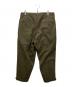 Yohji Yamamoto pour homme (ヨウジヤマモト プールオム) DYEING COTTON TWILL TUCK BALL EDGE PANT オリーブ サイズ:M：28000円