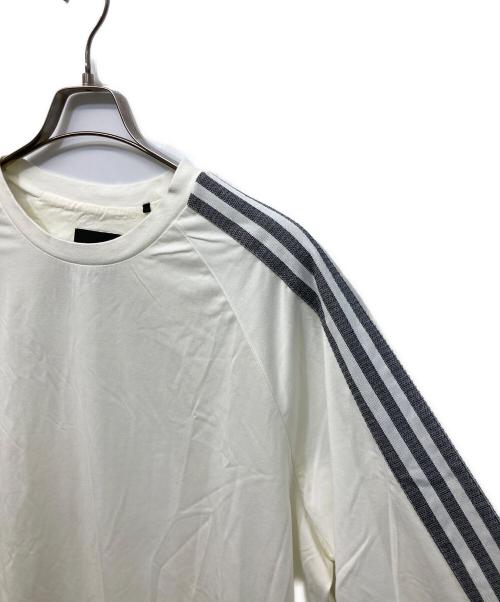 Y-3（ワイスリー）Y-3 (ワイスリー) 3-STRIPES LONG-SLEEVE TOP ホワイト サイズ:XLの古着・服飾アイテム