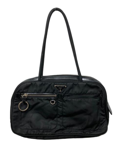 PRADA（プラダ）PRADA (プラダ) ナイロンハンドバッグ ブラックの古着・服飾アイテム