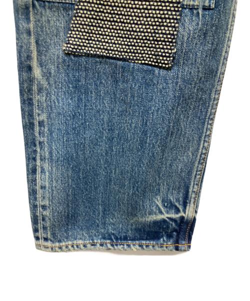 FDMTL（ファンダメンタル）FDMTL (ファンダメンタル) 刺し子パッチワークデニムパンツ インディゴ サイズ:30の古着・服飾アイテム