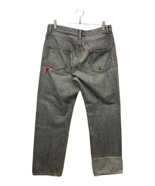 whiz limited（ウィズリミテッド）whiz limited (ウィズリミテッド) リペア加工セルヴィッジデニムパンツ グレー サイズ:Mの古着・服飾アイテム