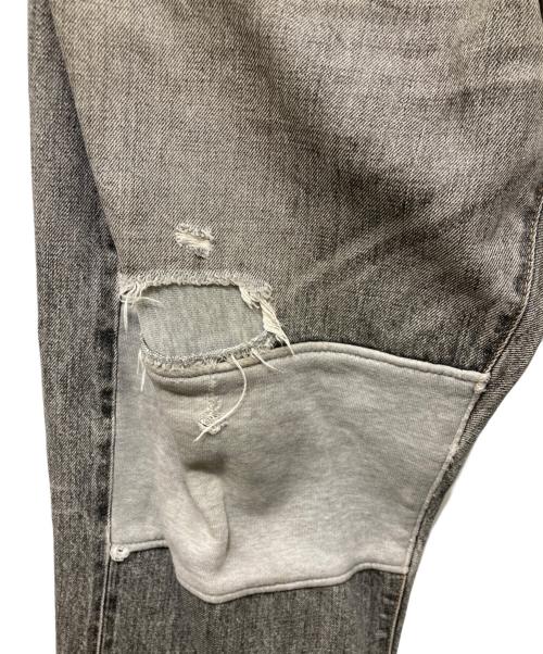whiz limited（ウィズリミテッド）whiz limited (ウィズリミテッド) リペア加工セルヴィッジデニムパンツ グレー サイズ:Mの古着・服飾アイテム