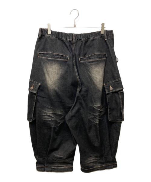 glamb（グラム）glamb (グラム) クロップドデニムカーゴパンツ ブラック サイズ:Lの古着・服飾アイテム
