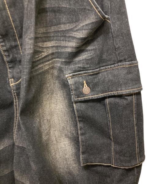 glamb（グラム）glamb (グラム) クロップドデニムカーゴパンツ ブラック サイズ:Lの古着・服飾アイテム