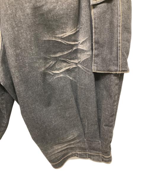 glamb（グラム）glamb (グラム) クロップドデニムカーゴパンツ ブラック サイズ:Lの古着・服飾アイテム