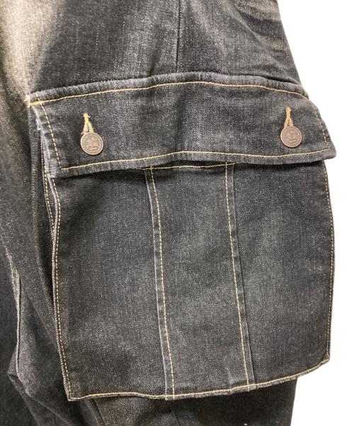 glamb（グラム）glamb (グラム) クロップドデニムカーゴパンツ ブラック サイズ:Lの古着・服飾アイテム