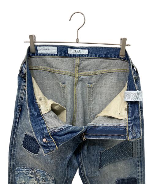 FDMTL（ファンダメンタル）FDMTL (ファンダメンタル) 刺し子パッチワークデニムパンツ インディゴ サイズ:32の古着・服飾アイテム