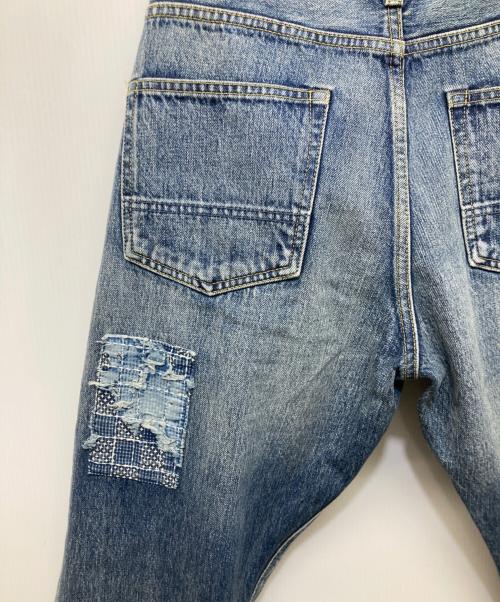 FDMTL（ファンダメンタル）FDMTL (ファンダメンタル) 刺し子パッチワークデニムパンツ インディゴ サイズ:32の古着・服飾アイテム
