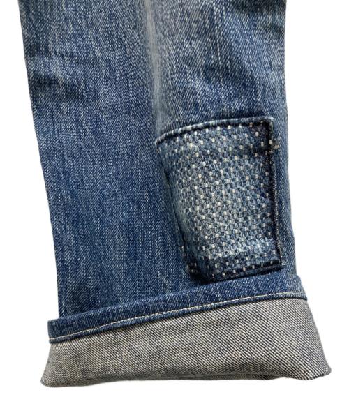 FDMTL（ファンダメンタル）FDMTL (ファンダメンタル) 刺し子パッチワークデニムパンツ インディゴ サイズ:32の古着・服飾アイテム