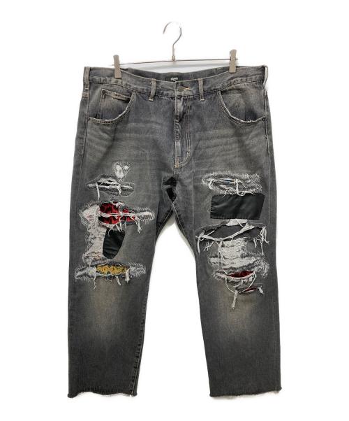 glamb（グラム）glamb (グラム) クレイジーリメイクデニムパンツ グレー サイズ:Sの古着・服飾アイテム
