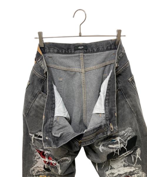 glamb（グラム）glamb (グラム) クレイジーリメイクデニムパンツ グレー サイズ:Sの古着・服飾アイテム