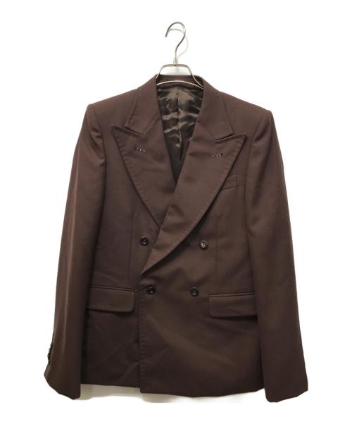 GUCCI（グッチ）GUCCI (グッチ) ダブルブレストジャケット ブラウン サイズ:48の古着・服飾アイテム