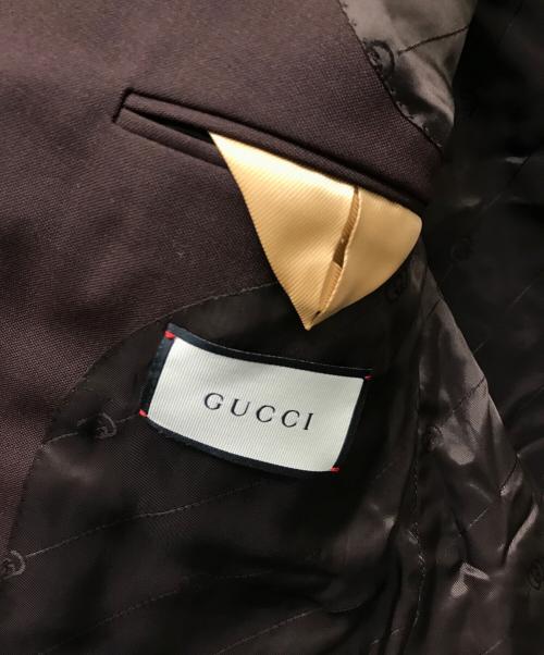 GUCCI（グッチ）GUCCI (グッチ) ダブルブレストジャケット ブラウン サイズ:48の古着・服飾アイテム