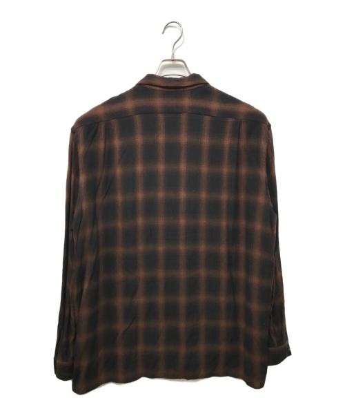 COMOLI（コモリ）COMOLI (コモリ) レーヨン オープンカラーシャツ ブラウン サイズ:4の古着・服飾アイテム