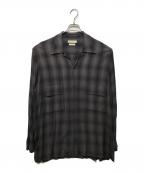 YOKEヨーク）の古着「OVERSIZED OPEN COLLAR SHIRT」｜グレー