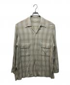 YOKEヨーク）の古着「OVERSIZED OPEN COLLAR SHIRT」｜ベージュ
