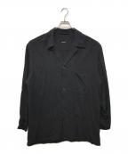 COMOLIコモリ）の古着「シルクノイル ドット シャツジャケット」｜ブラック