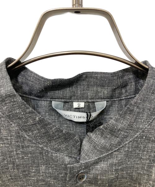 VICTIM（ヴィクティム）VICTIM (ヴィクティム) LINEN BIG SHIRT グレー サイズ:2の古着・服飾アイテム