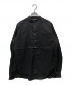 VICTIMヴィクティム）の古着「LINEN BIG SHIRT」｜ブラック