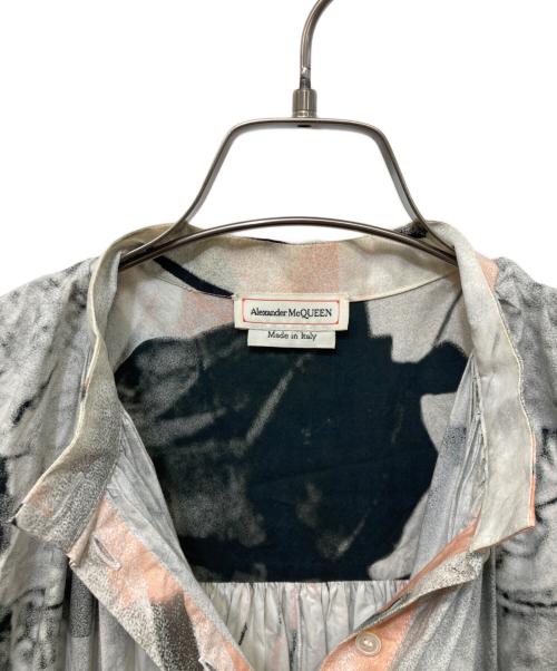 ALEXANDER McQUEEN（アレキサンダーマックイーン）ALEXANDER McQUEEN (アレキサンダーマックイーン) バルーンスリーブワンピース マルチカラー サイズ:36の古着・服飾アイテム