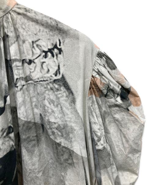 ALEXANDER McQUEEN（アレキサンダーマックイーン）ALEXANDER McQUEEN (アレキサンダーマックイーン) バルーンスリーブワンピース マルチカラー サイズ:36の古着・服飾アイテム