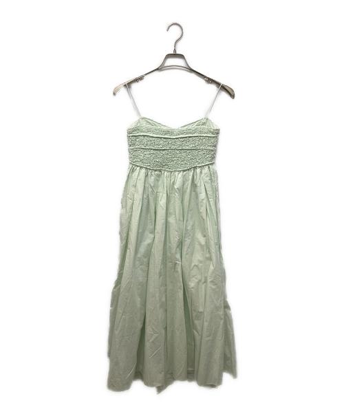 CECILIE BAHNSEN（セシリーバンセン）CECILIE BAHNSEN (セシリーバンセン) キャミソールワンピース ライトグリーン サイズ:6の古着・服飾アイテム