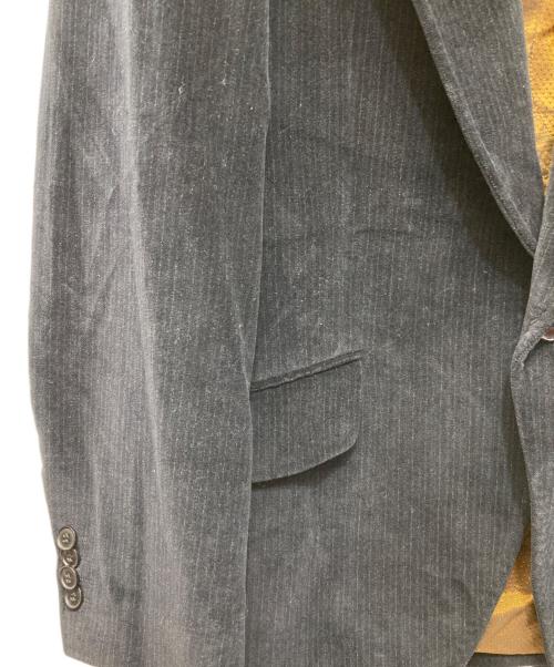 DOLCE & GABBANA（ドルチェ＆ガッバーナ）DOLCE & GABBANA (ドルチェ＆ガッバーナ) ピークドラペルベロアジャケット ブラック サイズ:52の古着・服飾アイテム