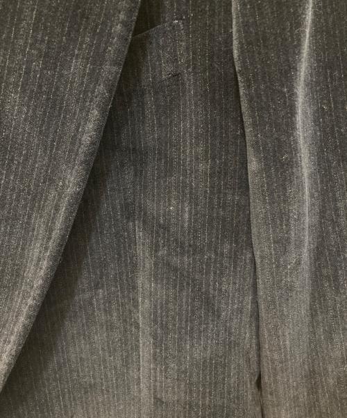 DOLCE & GABBANA（ドルチェ＆ガッバーナ）DOLCE & GABBANA (ドルチェ＆ガッバーナ) ピークドラペルベロアジャケット ブラック サイズ:52の古着・服飾アイテム