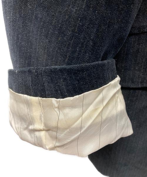 DOLCE & GABBANA（ドルチェ＆ガッバーナ）DOLCE & GABBANA (ドルチェ＆ガッバーナ) ピークドラペルベロアジャケット ブラック サイズ:52の古着・服飾アイテム