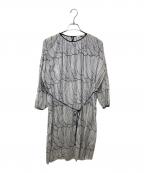 mina perhonenミナ ペルホネン）の古着「sulka ワンピース」｜ネイビー×グレー