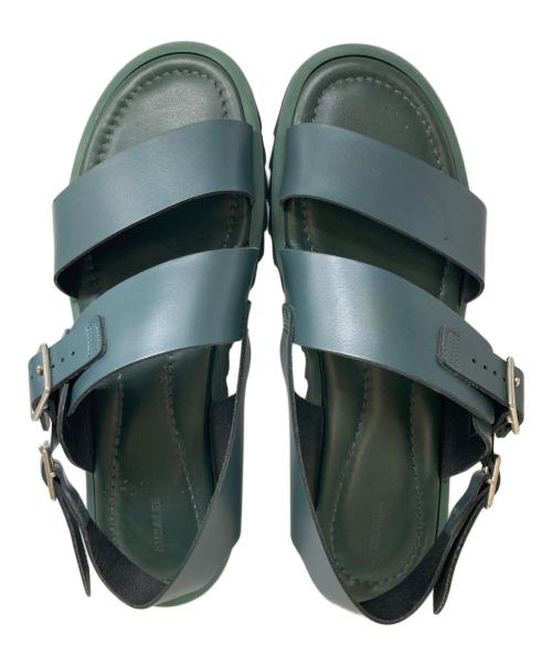 AURALEE（オーラリー）AURALEE (オーラリー) LEATHER BELT SANDALS グリーン サイズ:9の古着・服飾アイテム