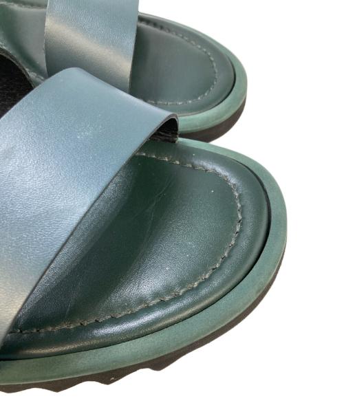 AURALEE（オーラリー）AURALEE (オーラリー) LEATHER BELT SANDALS グリーン サイズ:9の古着・服飾アイテム