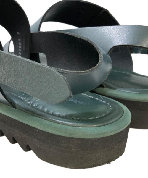 AURALEE（オーラリー）AURALEE (オーラリー) LEATHER BELT SANDALS グリーン サイズ:9の古着・服飾アイテム