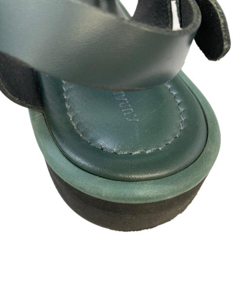 AURALEE（オーラリー）AURALEE (オーラリー) LEATHER BELT SANDALS グリーン サイズ:9の古着・服飾アイテム