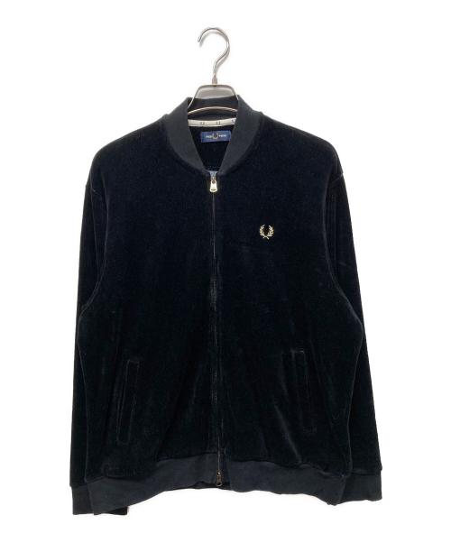 FRED PERRY（フレッドペリー）FRED PERRY (フレッドペリー) ベロアジップアップジャケット ブラック サイズ:Lの古着・服飾アイテム