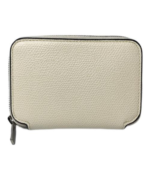 Valextra（ヴァレクストラ）Valextra (ヴァレクストラ) ジップアラウンドカードホルダー ベージュの古着・服飾アイテム