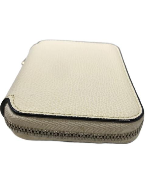 Valextra（ヴァレクストラ）Valextra (ヴァレクストラ) ジップアラウンドカードホルダー ベージュの古着・服飾アイテム