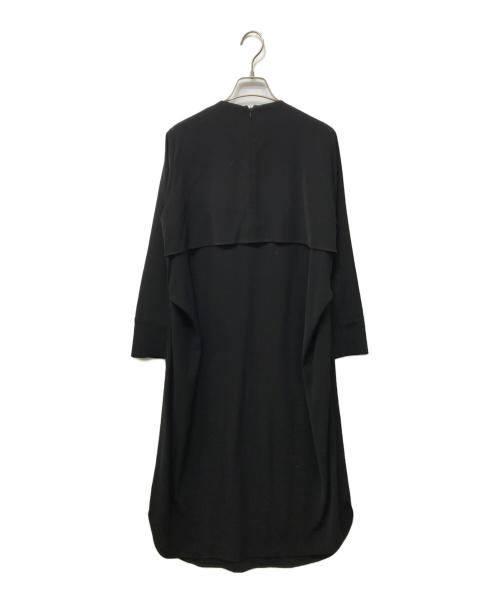 ENFOLD（エンフォルド）ENFOLD (エンフォルド) ダブルクロスノーカラードレス ブラック サイズ:36の古着・服飾アイテム