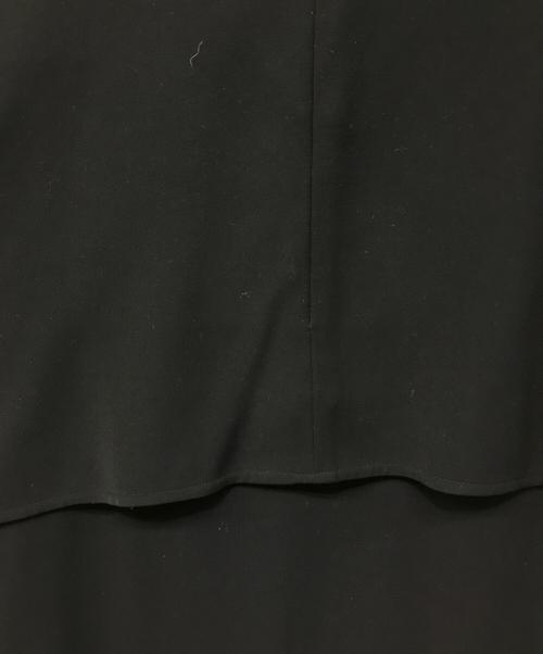 ENFOLD（エンフォルド）ENFOLD (エンフォルド) ダブルクロスノーカラードレス ブラック サイズ:36の古着・服飾アイテム