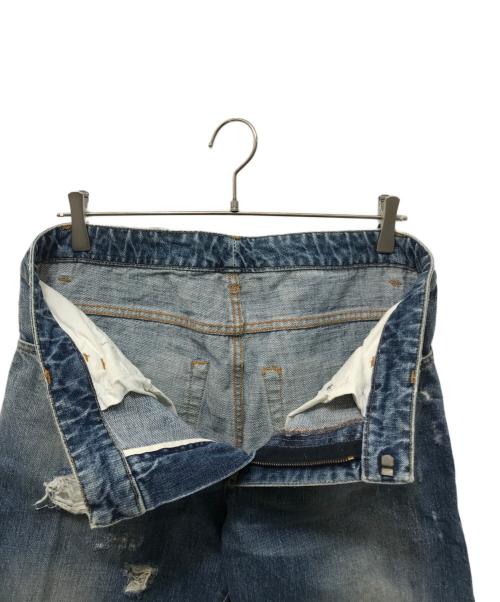 BALMAIN（バルマン）BALMAIN (バルマン) ダメージ&リペアデニムパンツ インディゴ サイズ:32の古着・服飾アイテム