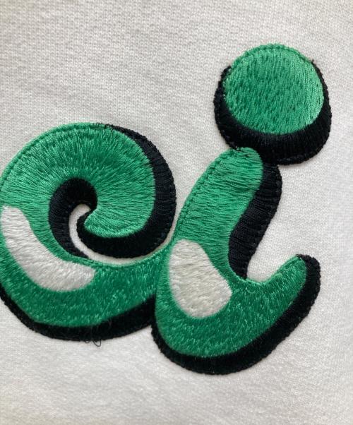 GUCCI（グッチ）GUCCI (グッチ) ロゴ刺繍S/Sパーカー ホワイト×グリーン サイズ:Lの古着・服飾アイテム