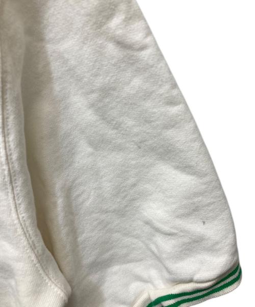 GUCCI（グッチ）GUCCI (グッチ) ロゴ刺繍S/Sパーカー ホワイト×グリーン サイズ:Lの古着・服飾アイテム