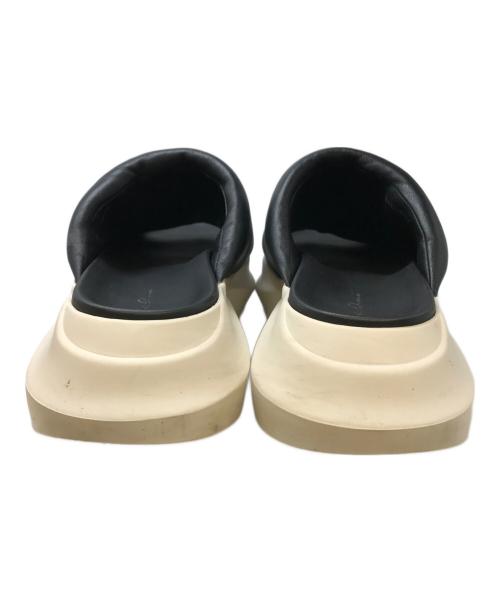RICK OWENS（リックオウエンス）RICK OWENS (リックオウエンス) GETH PUFFER SLIDE レザーサンダル ブラック サイズ:41の古着・服飾アイテム