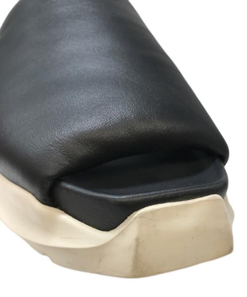 RICK OWENS（リックオウエンス）RICK OWENS (リックオウエンス) GETH PUFFER SLIDE レザーサンダル ブラック サイズ:41の古着・服飾アイテム