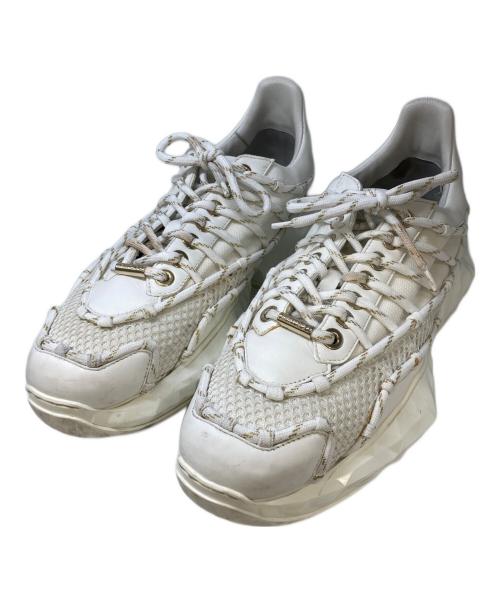 JIMMY CHOO（ジミーチュウ）JIMMY CHOO (ジミーチュウ) DIAMOND LACED スニーカー ホワイト サイズ:42の古着・服飾アイテム