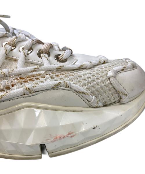 JIMMY CHOO（ジミーチュウ）JIMMY CHOO (ジミーチュウ) DIAMOND LACED スニーカー ホワイト サイズ:42の古着・服飾アイテム