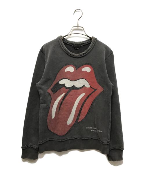 COMME des GARCONS HOMME PLUS（コムデギャルソンオムプリュス）COMME des GARCONS HOMME PLUS (コムデギャルソンオムプリュス) ROLLING STONESプリントスウェット グレー サイズ:Sの古着・服飾アイテム