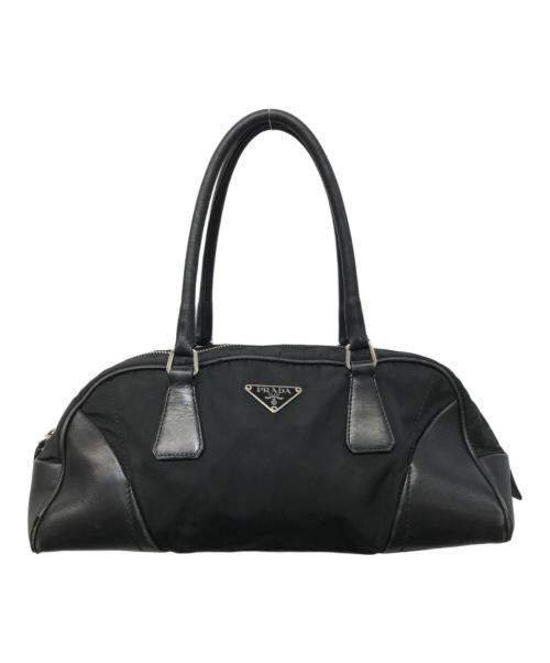 PRADA（プラダ）PRADA (プラダ) ナイロン レザー ミニハンドバッグ ブラックの古着・服飾アイテム