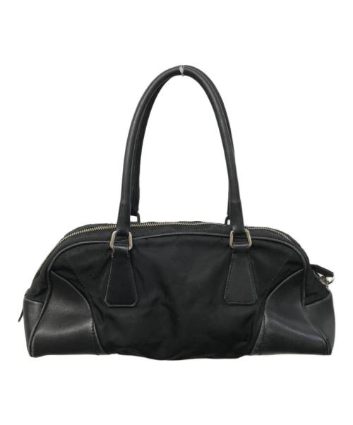 PRADA（プラダ）PRADA (プラダ) ナイロン レザー ミニハンドバッグ ブラックの古着・服飾アイテム